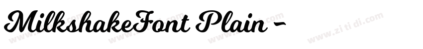 MilkshakeFont Plain 字体转换